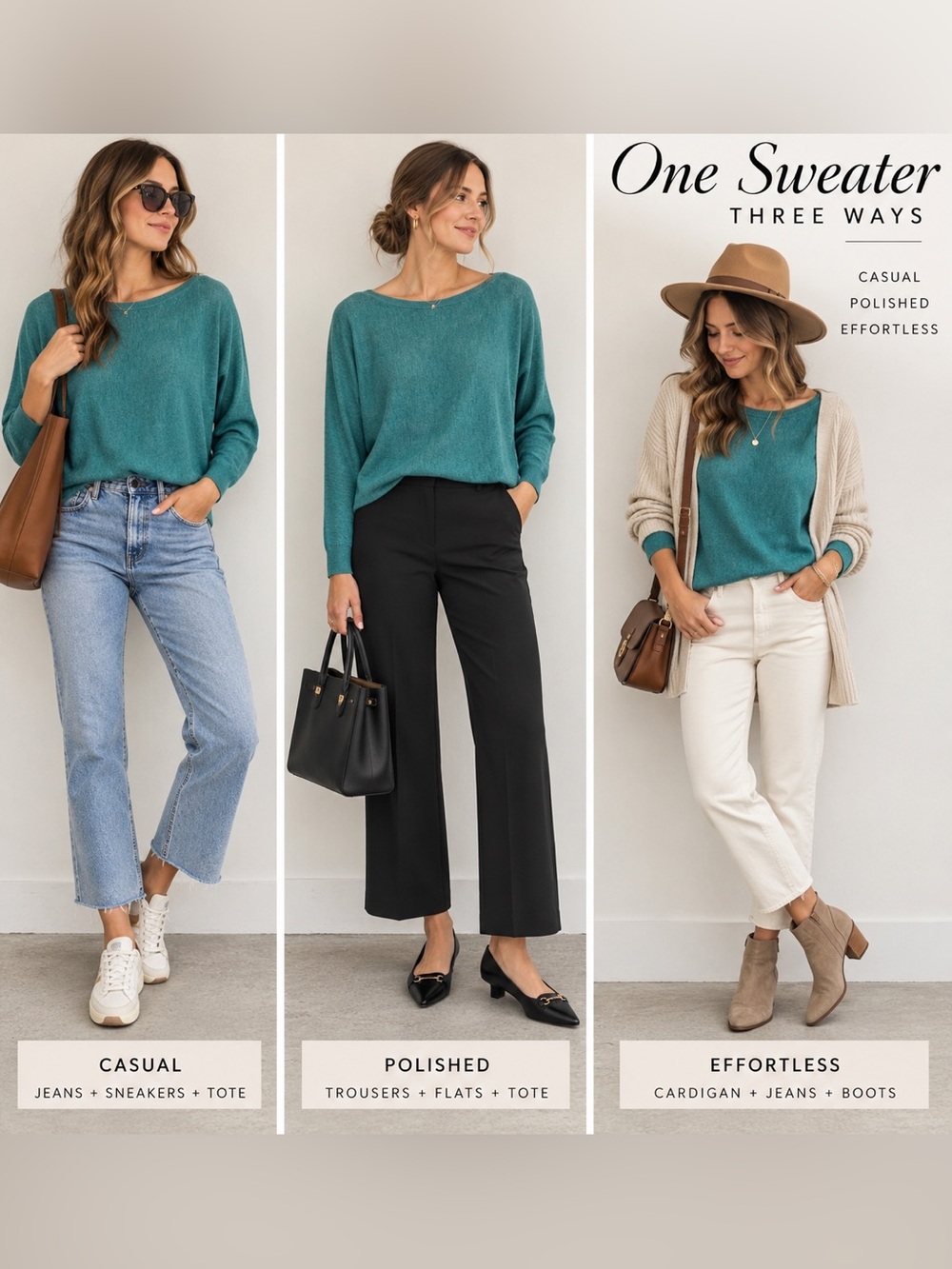 BE COOL Teal Boatneck Sweater - Women's Lightweight Knit